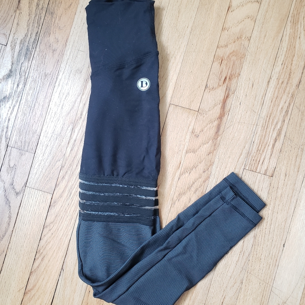 Black Striped Women's Leggings